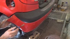 Как снять-установить задний бампер, Hyundai Getz.