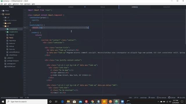 React Js form creation and validation смотреть онлайн