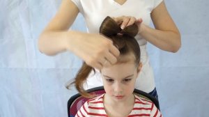 Бантик из волос за 3 минуты | Простые прически в школу