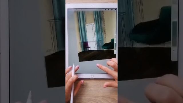 Рисуем интерьер кабинета в Procreate на IPad смотреть онлайн