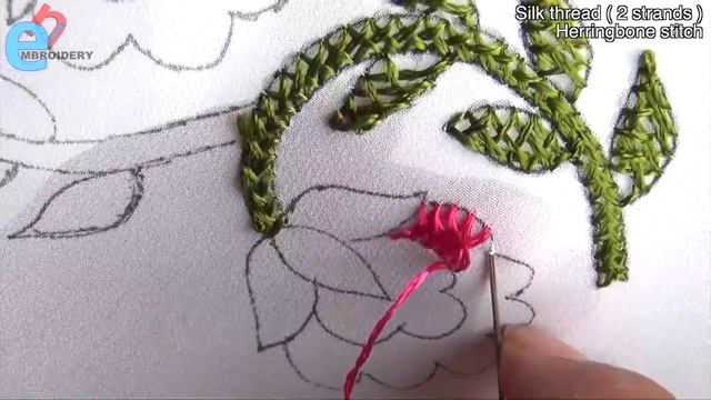 Hand Embroidery: Shadow Work Embroidery - Border Embroidery - Embroidery On Chiffon