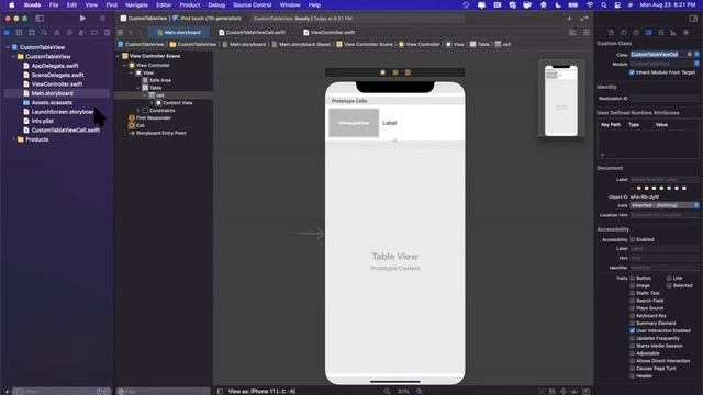 Swift: TableView w/ Custom Cells Tutorial (2021, iOS) - 2021 смотреть онлайн
