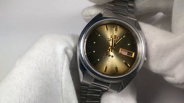 Vintage ORIENT 3 STARS Cristal Automatic 21 jewels Japan Men Wrist Watch Rare смотреть онлайн