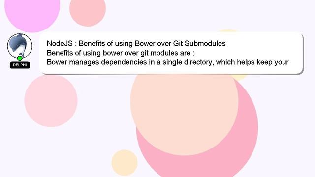 NodeJS : Benefits of using Bower over Git Submodules смотреть онлайн