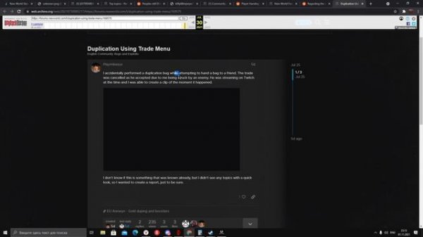 [New world] Дюп предметов. Конец экономике игры. New world Rip.