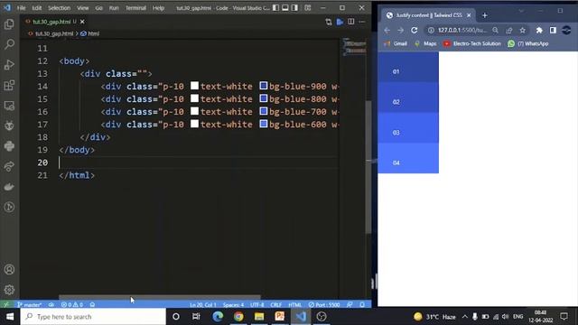 Justify Content class of Tailwind CSS in Hindi смотреть онлайн