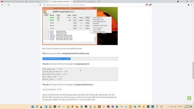 Cài đặt các thông số cần thiết cho XAMPP смотреть онлайн