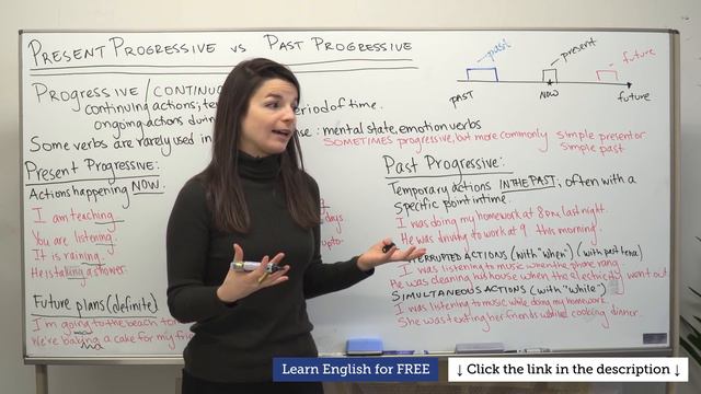 Present Progressive or Past Progressive? Continuous Tense Tips! смотреть онлайн
