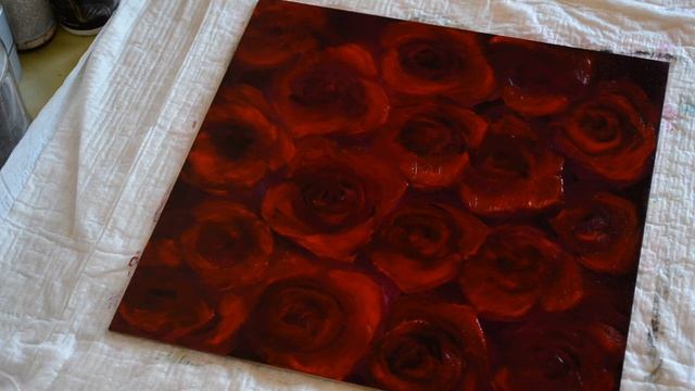 Как нарисовать миллион алых роз. Живопись маслом. How to draw a million scarlet roses. смотреть онлайн