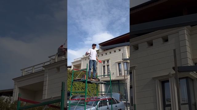 Хит навес.Проверка.Проф труба.Навес Консольный.Алматы.#рек #хит #топ #поликарбонат #строительство