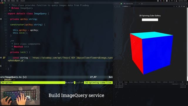 Web Dev - How to make 3D Spinning Cube with CSS, Typescript and Pixabay API смотреть онлайн