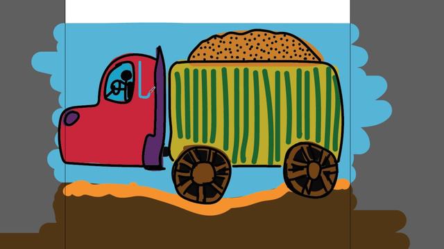 Рисование грузовика детям часть 91 смотреть онлайн