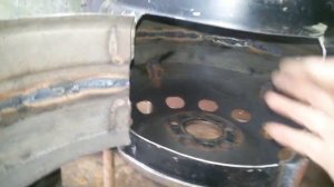 Печь для казана из авто дисков.