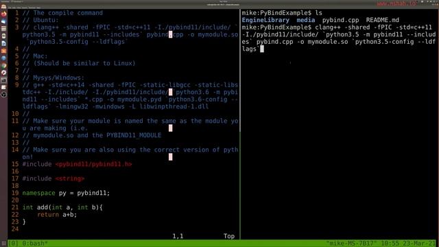 [pybind11] Setup with Ubuntu смотреть онлайн