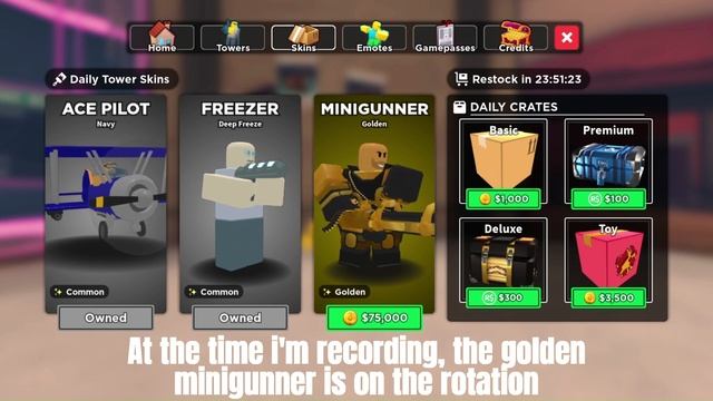 SHOULD YOU BUY GOLDEN SKINS ON THE DAILY SHOP? (TDS ROBLOX) смотреть онлайн