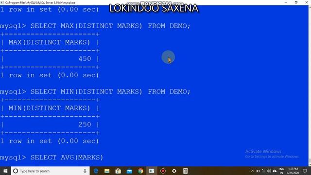 SQL GROUP FUNC 03 смотреть онлайн