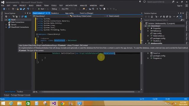How to create DataBase using Entity Framework in Windows Form C# смотреть онлайн