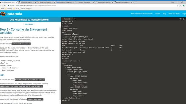 11 Use Kubernetes to manage Secrets смотреть онлайн