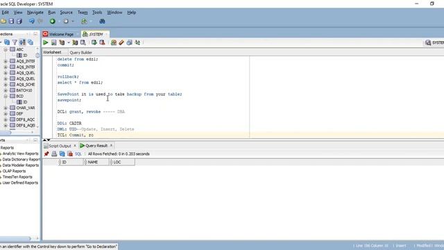 SQL Commit and rollback смотреть онлайн