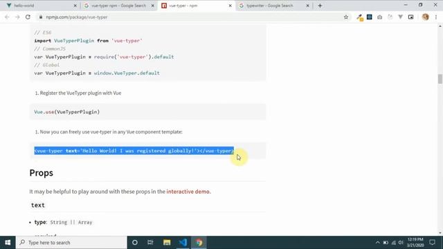 Typewriter effect in vue js | NPM | Vue JS смотреть онлайн