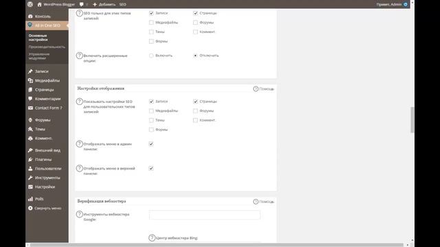 Настройка плагина All In One SEO Pack для WordPress смотреть онлайн