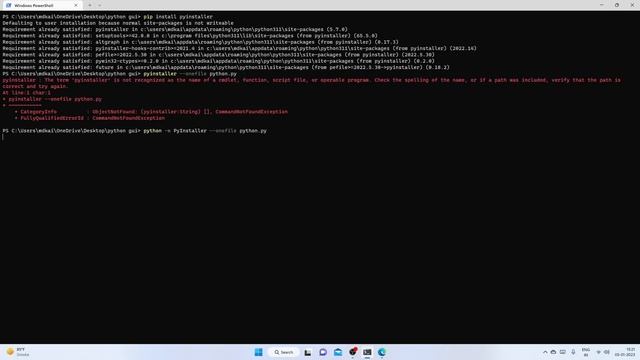 Pyinstaller is not recognized as an internal or external command смотреть онлайн
