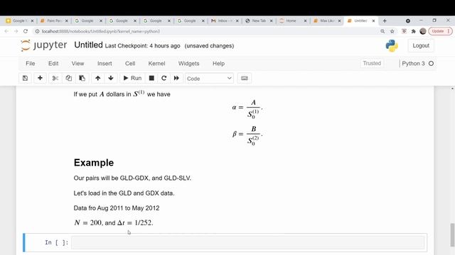 Pairs Trading: The Ornstein-Uhlenbeck Process and Pairs Ratio Determination смотреть онлайн