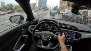 2023 Audi Q3 II Sportback [1.5 35 TFSI 150HP] |0-100| POV Test Drive #1884 Joe Black