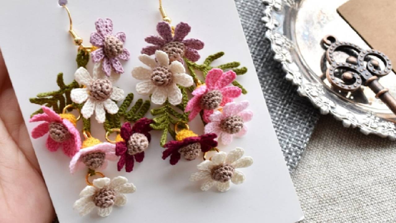 Серьги РОМАШКИ с ETSY, связанные крючком. смотреть онлайн