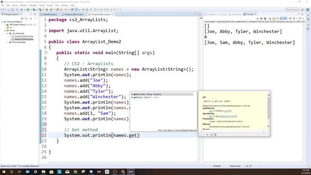 CS2 ArrayList Demo2 смотреть онлайн