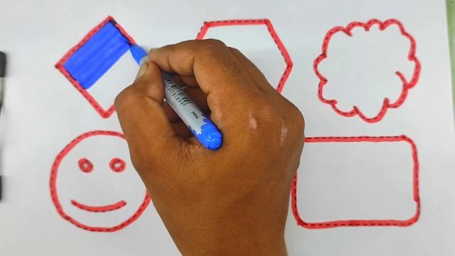easy drawing shape, learn 2d shape for kids, nursery rhymes, preschoolers educational video in hind смотреть онлайн
