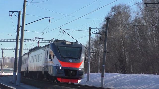 Электропоезда ЭШ2-001 Аэроэкспресс и ЭП2Д-0143 ЦППК смотреть онлайн