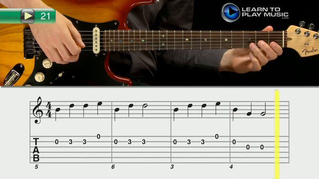 Ex021~L1 Progressive Guitar Method Book 1 Notes Chords & Rhythms with Tab ~ Lead Part View 1 смотреть онлайн