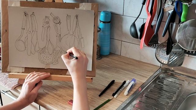 Графика на картоне. Как делать набросок, как искать композицию, как искать натуру смотреть онлайн