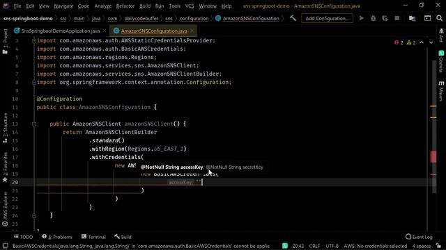 Amazon Simple Notification Service (SNS) with SpringBoot | Spring Cloud AWS смотреть онлайн