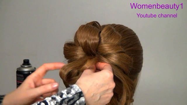 Вечерняя свадебная прическа. Wedding prom hairstyle