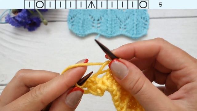 Шикарный ажурный узор спицами для пуловера схема и описание/Chic openwork pattern with knitting смотреть онлайн