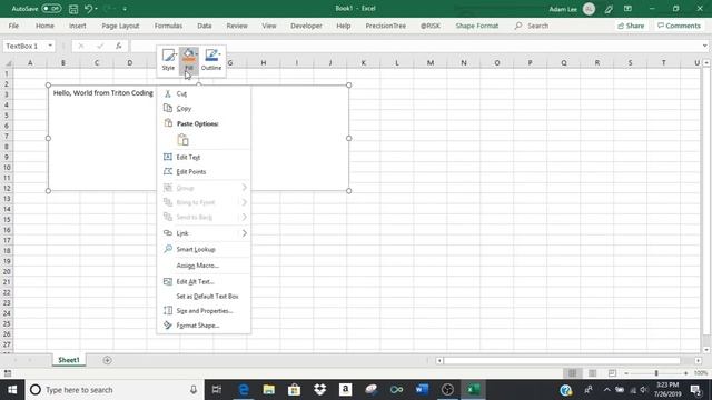 How to insert a text box in Excel and edit the properties смотреть онлайн
