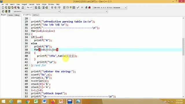 C Program to Construct Predictive/LL(1) Parsing Table & Parse the given string abba смотреть онлайн