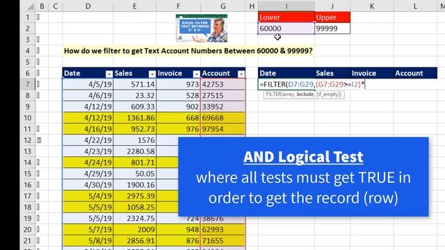 Excel Magic Trick 1544: FILTER Array Function to Filter Between Upper & Lower Text Number Limits смотреть онлайн
