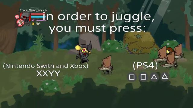 Castle Crashers - how to juggle lightweight enemys. (not beefies) смотреть онлайн