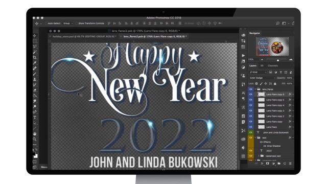 How to make Animated Holiday e-Card for Photoshop (Christmas & New Year) смотреть онлайн
