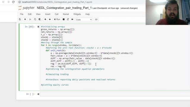 Algorithmic trading in Python: Cointegration and pair trading смотреть онлайн