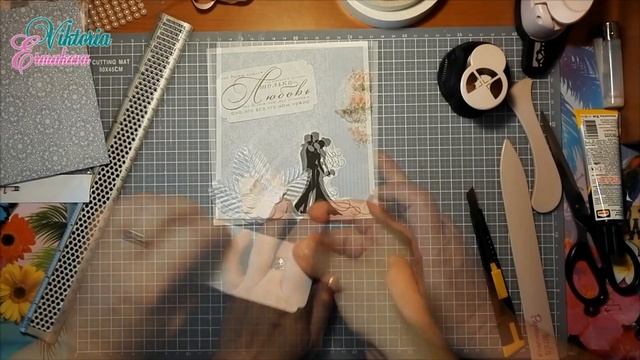 Свадебная открытка .Мастер Класс. Скрапбукинг. Открытка своими руками. смотреть онлайн