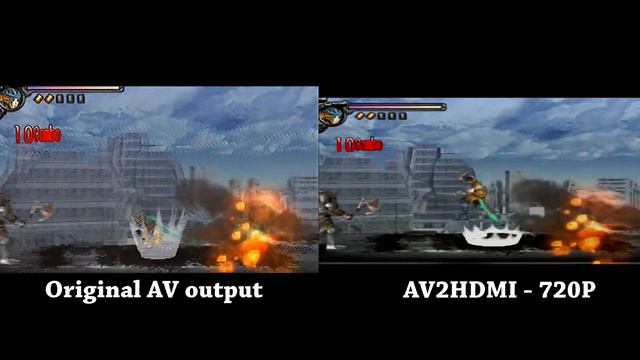 AV2HDMI [Video Comparison Test - PS2] Mini RCA AV To HDMI 1080P Upscaler
