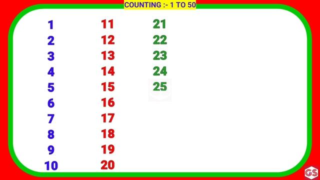Counting 1 to 50 | 123 numbers | one two three, 1 से 50 तक गिनती, 1 to 50 Counting смотреть онлайн