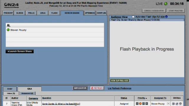 Using Leaflet, Node JS, and MongoDB for Web Mapping - O'Reilly Webcast смотреть онлайн