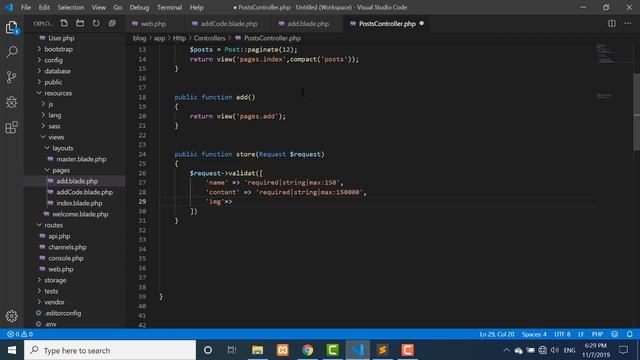 laravel crud with pagination and upload image [Arabic] - #5 insert смотреть онлайн