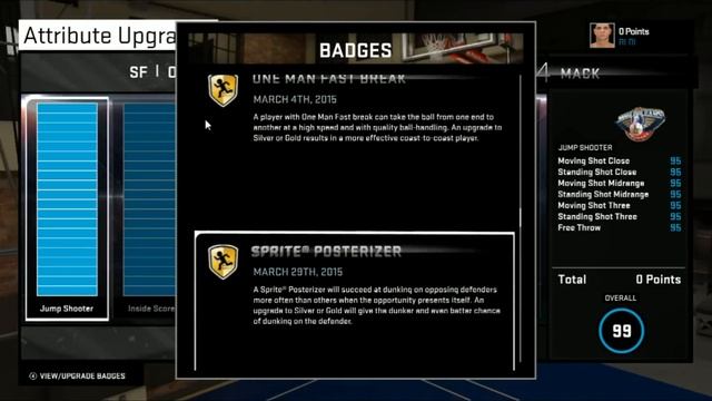 NBA 2k15 to 2k20 Cheat Upgrade Badges Max Your Player 100% смотреть онлайн