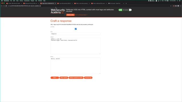 Reflected XSS into HTML context with most tags and attributes blocked смотреть онлайн